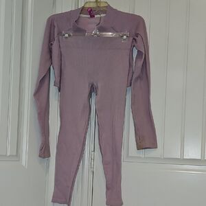 Alya Lavender Long-Sleeve Workout Set
